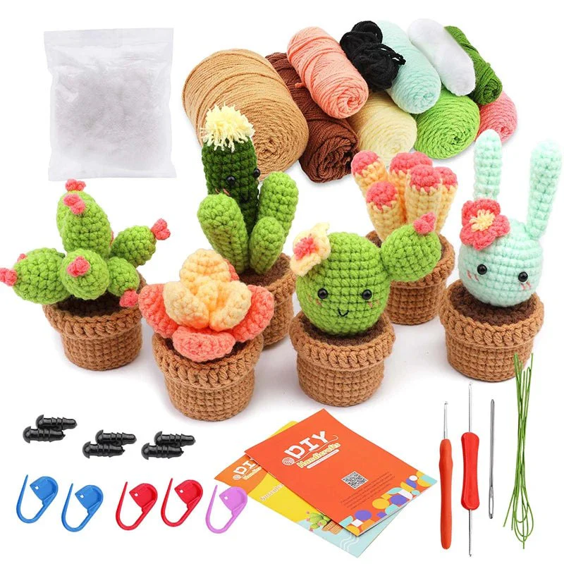 Beginner Crochet Kit - Potted Cactus Plant - Image 7