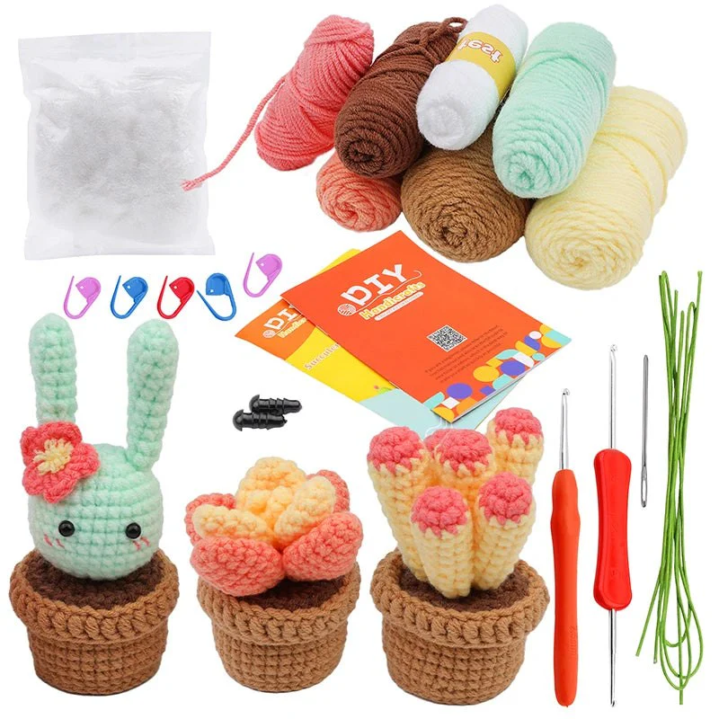 Beginner Crochet Kit - Potted Cactus Plant - Image 8