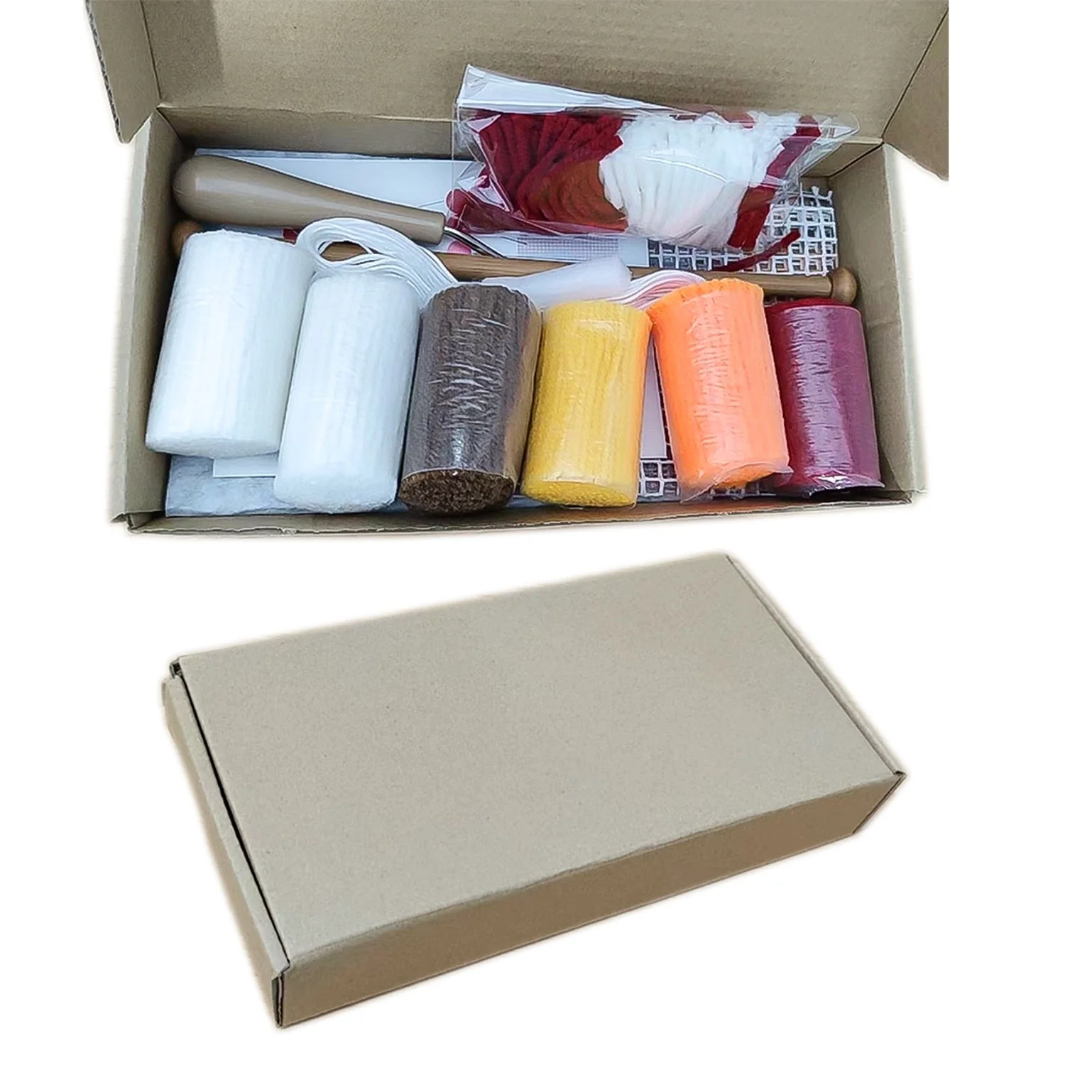 Beginner Mini Latch Hook Wall Hanging Kit Floral Series - White Tulip - Image 4