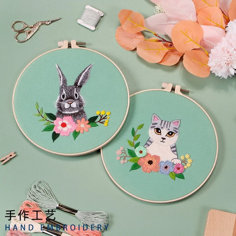 Beginners DIY Embroidery Kit - Bunny Rabbit - Image 3
