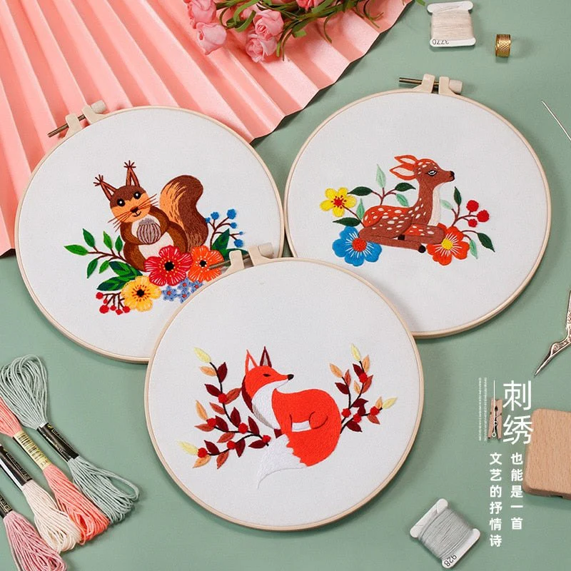 Beginners DIY Embroidery Kit - Squirrel - Image 3