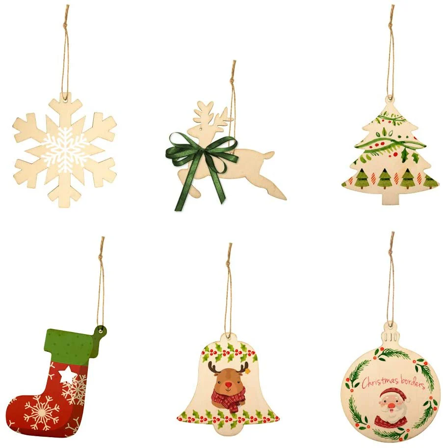 Blank Christmas Tree Hanging Ornaments x 10PCS - Image 10