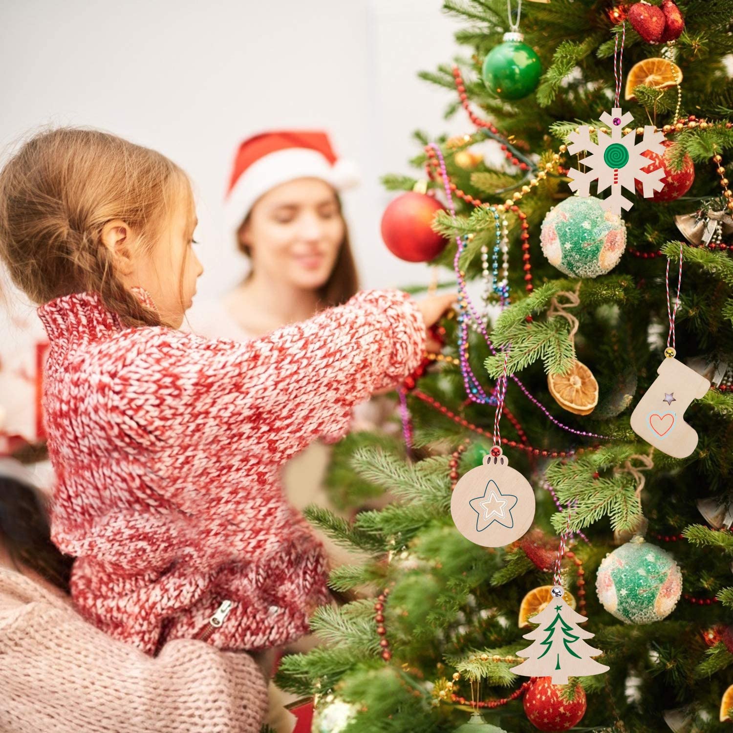 Blank Christmas Tree Hanging Ornaments x 10PCS - Image 9