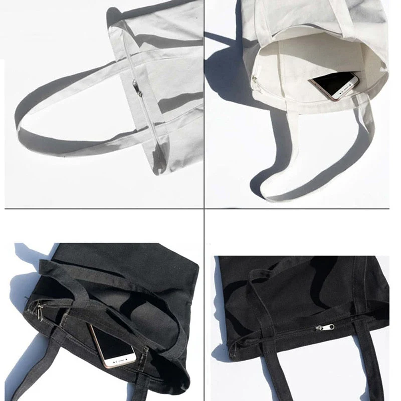 Blank Coloured Cotton Canvas Tote Shoulder Shopping Bags - Image 11