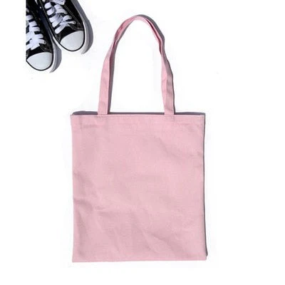 Blank Coloured Cotton Canvas Tote Shoulder Shopping Bags - Image 7