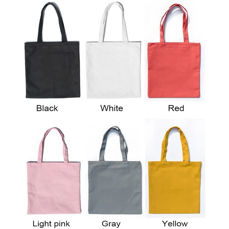 Blank Coloured Cotton Canvas Tote Shoulder Shopping Bags - Image 9