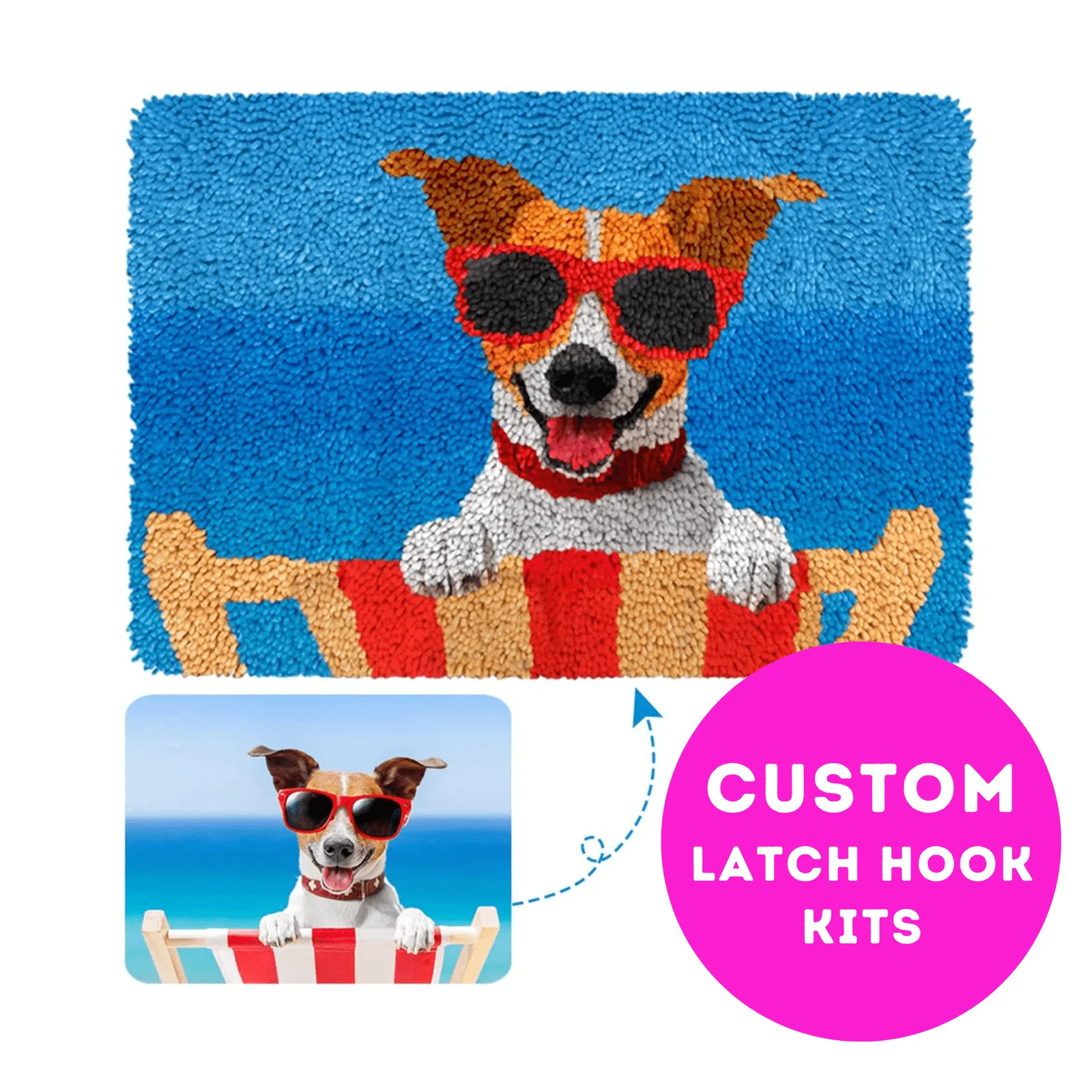 Customised Latch Hook Rug Making Kits - Large Photo - Image 3