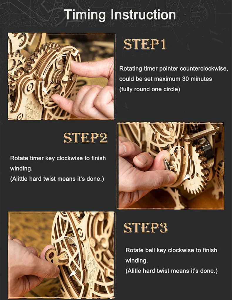 DIY 3D Wooden Owl Clock Model Kit - Image 7