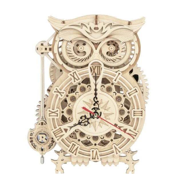DIY 3D Wooden Owl Clock Model Kit - Image 8