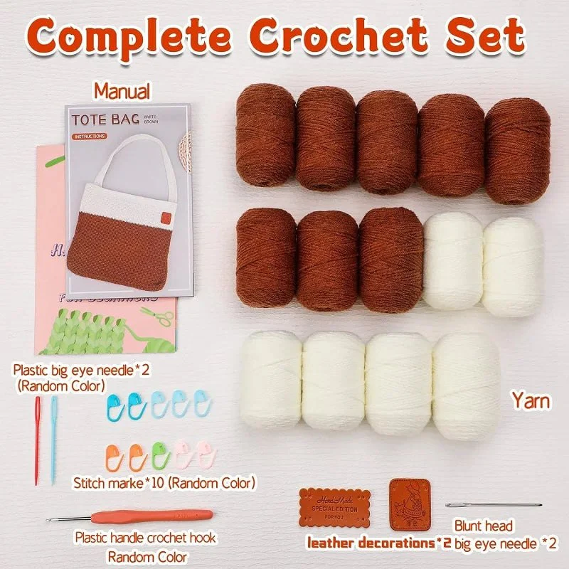 DIY Crochet Shoulder Bag Kit - Brown - Image 4