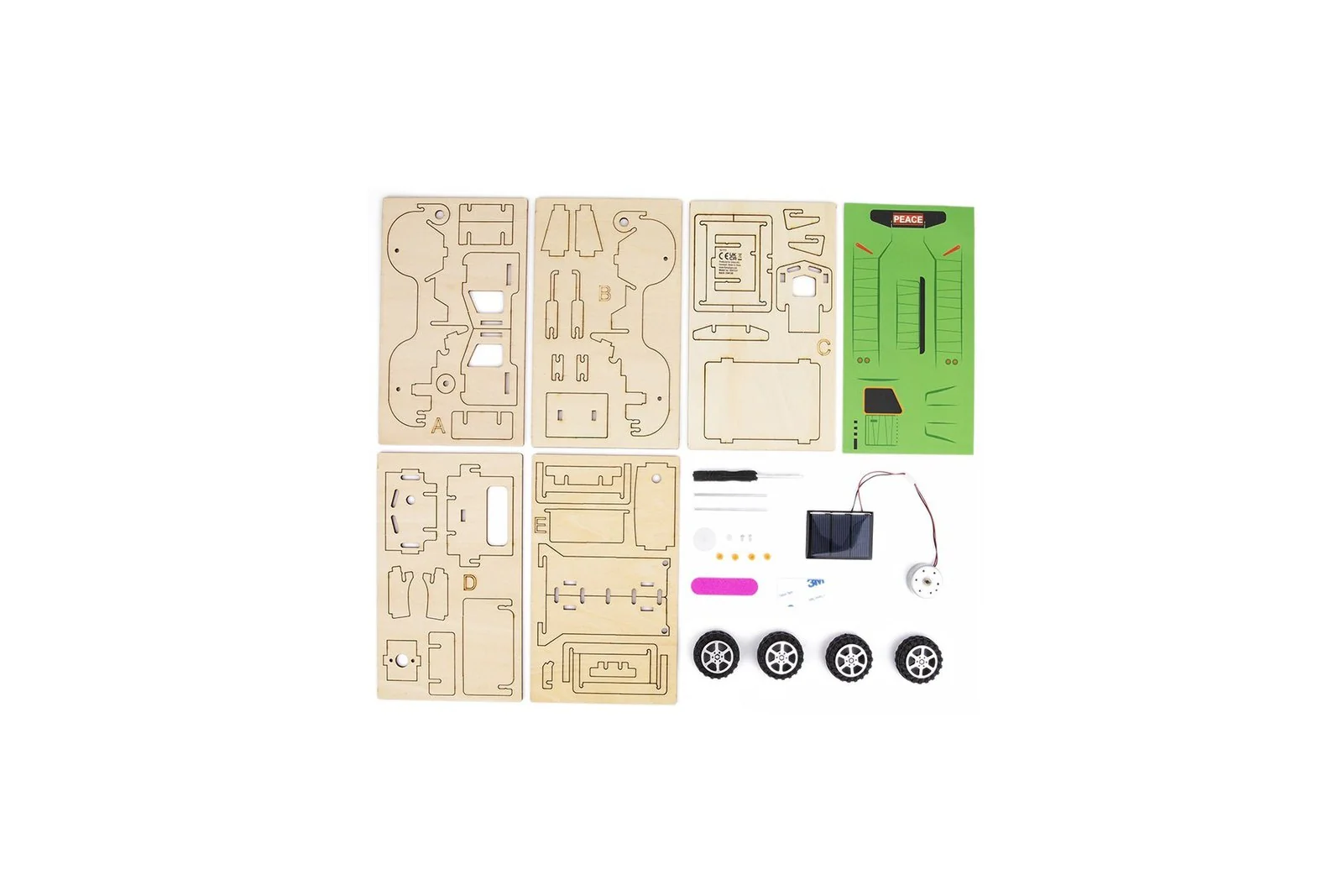 DIY 3D Wooden Solar Truck Science Kids Craft Kit - Image 3