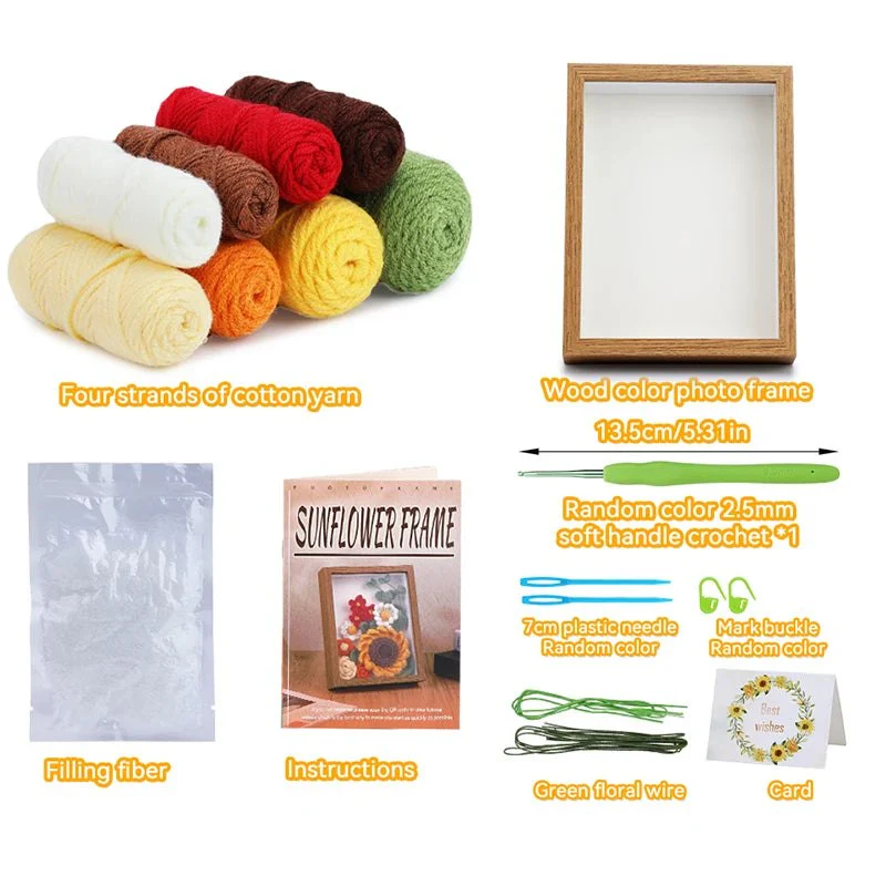 DIY Flower Crochet DIsplay Frame Kit - Floret - Image 3