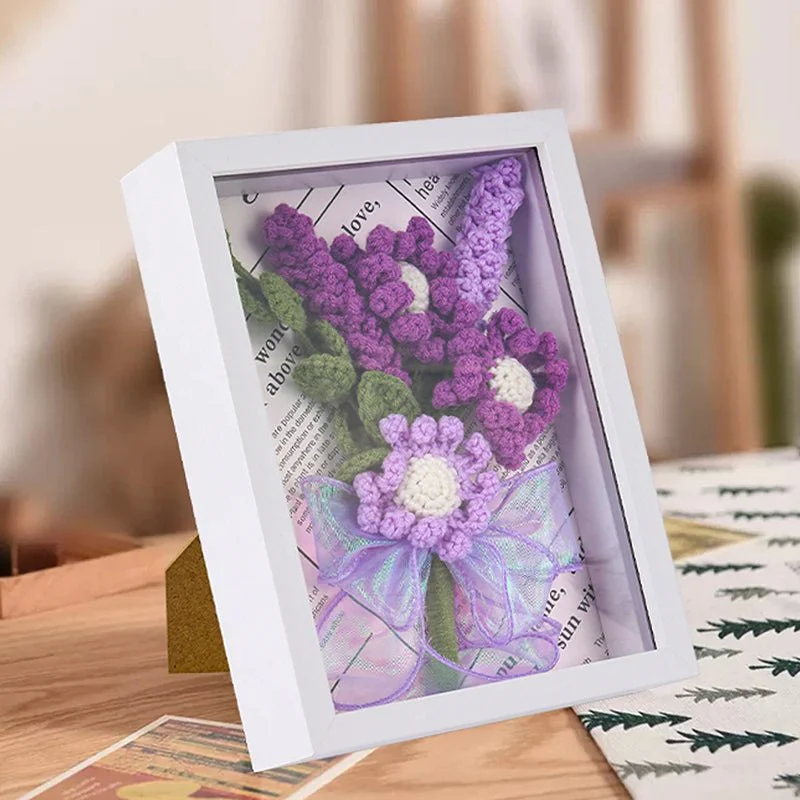 DIY Flower Crochet DIsplay Frame Kit - Lavander - Image 5