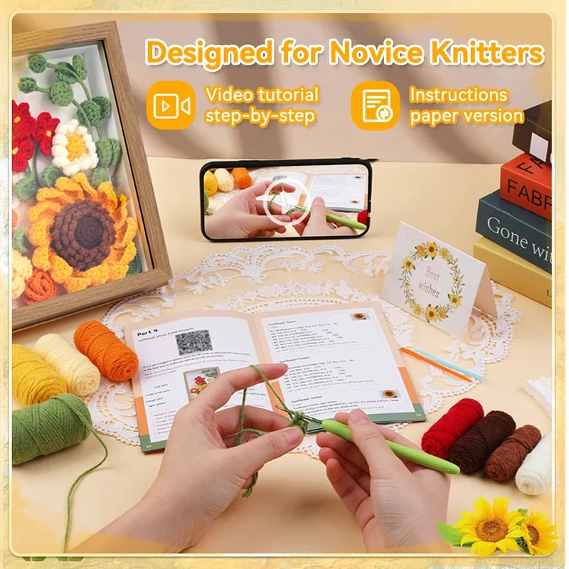 DIY Flower Crochet DIsplay Frame Kit - Tulips - Image 4