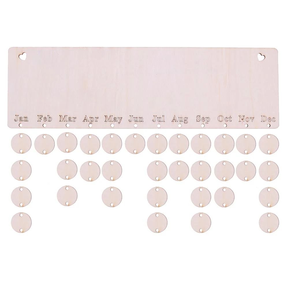 DIY Wooden Hanging Date Calendar Blank Set - Image 3