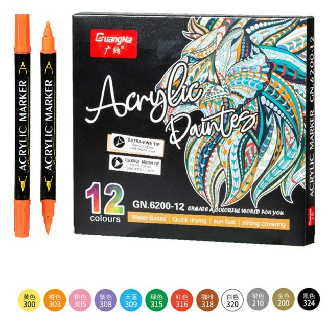 Double Tip Acrylic Paint Pens - Image 3