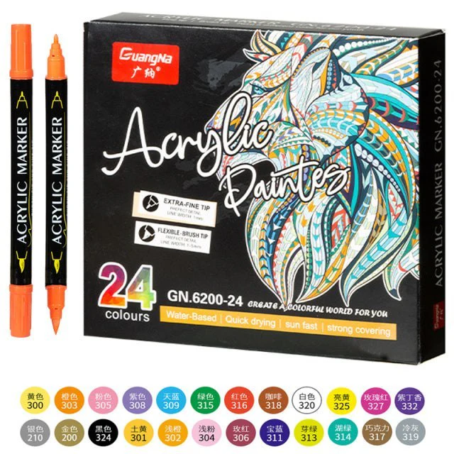 Double Tip Acrylic Paint Pens - Image 6