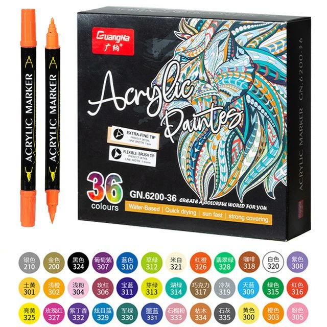 Double Tip Acrylic Paint Pens - Image 7