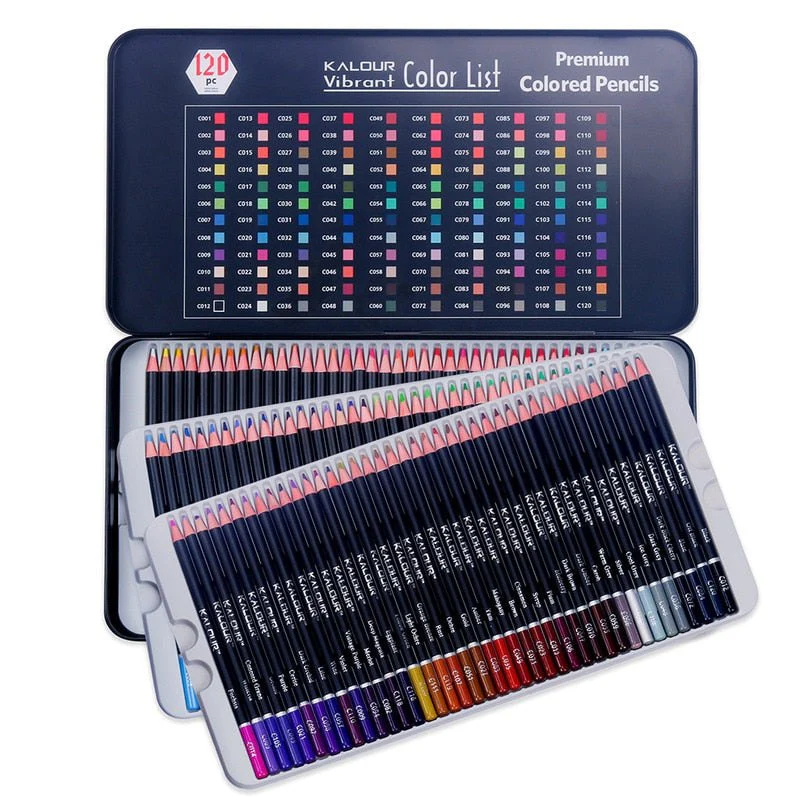 KALOUR 120 Colours Professional Colour Pencil Set - Image 4