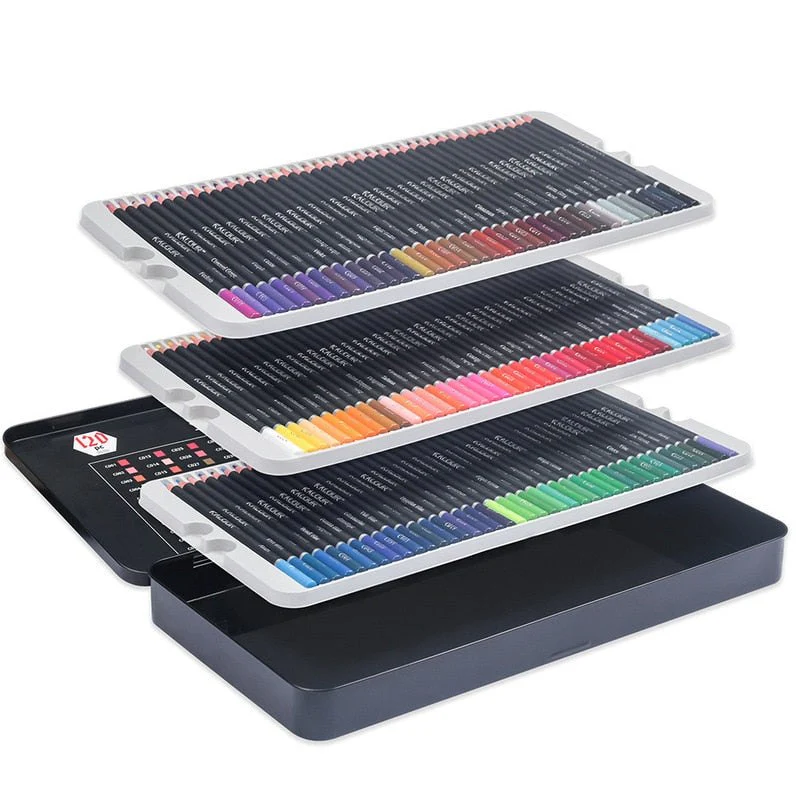 KALOUR 120 Colours Professional Colour Pencil Set - Image 5