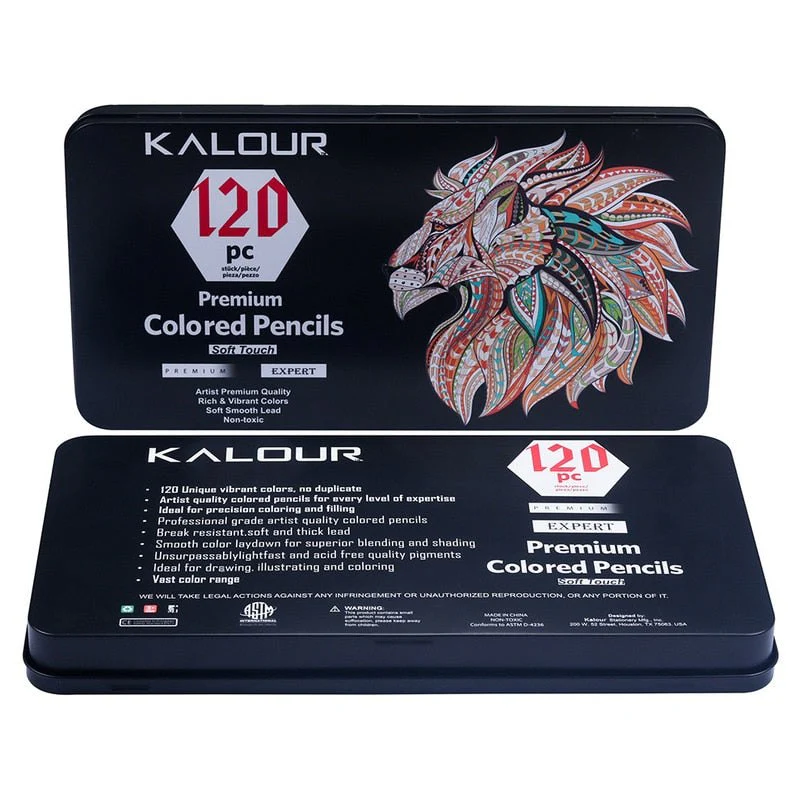 KALOUR 120 Colours Professional Colour Pencil Set - Image 6
