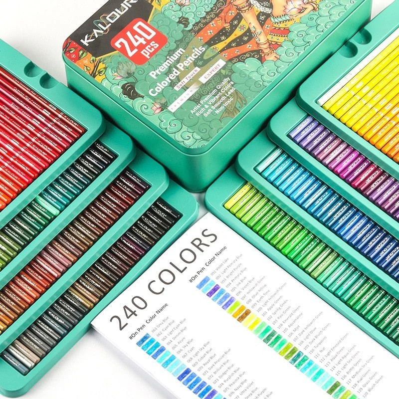 Kalour 240 Artist Professional Coloured Pencils Set - Image 11