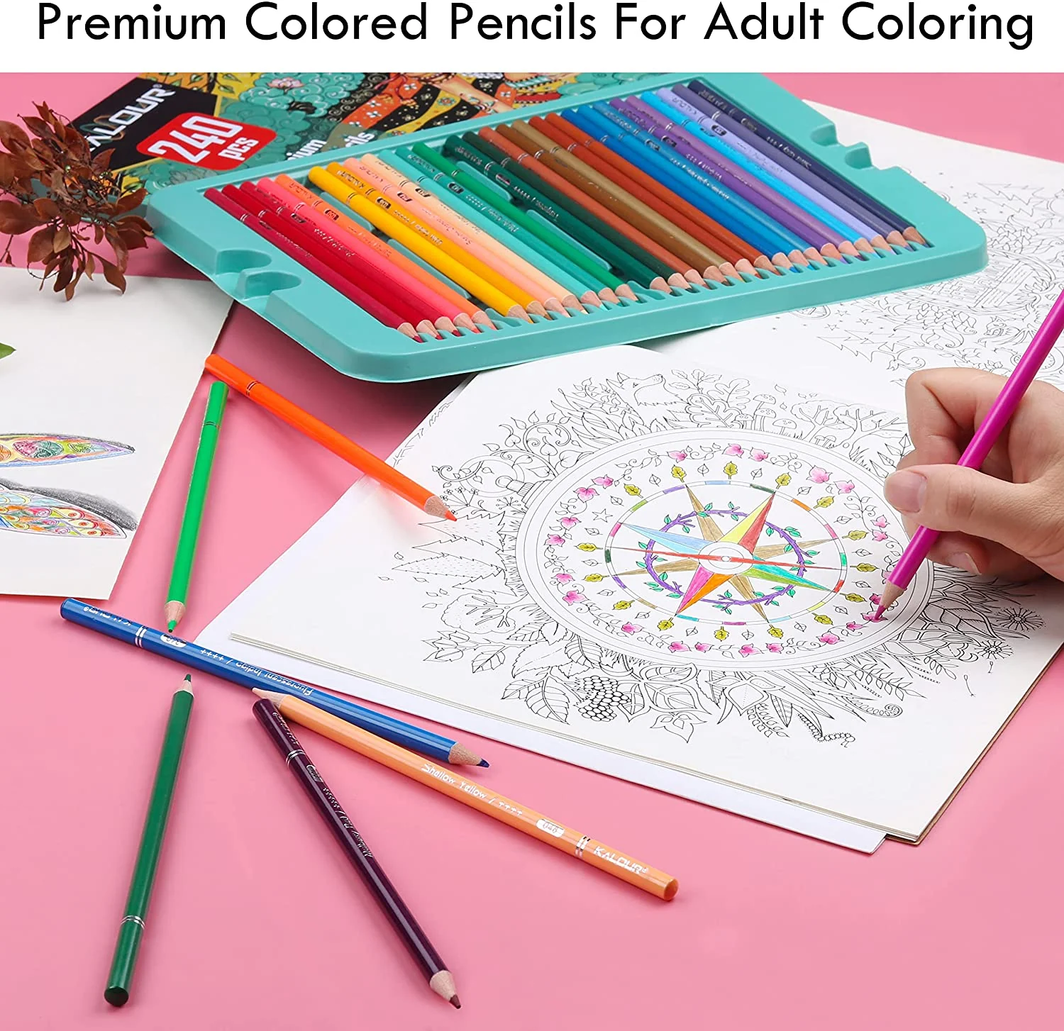 Kalour 240 Artist Professional Coloured Pencils Set - Image 6