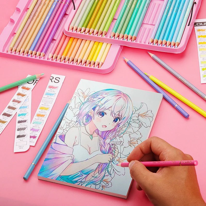 KALOUR 50 Macaron Professional Colour Pencil Set - Image 3