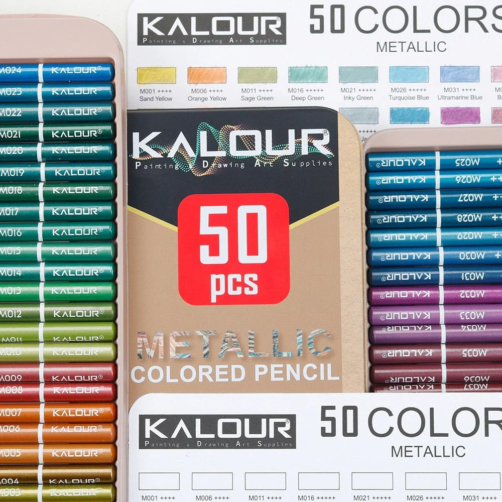 Kalour Metallic Colour Pencil 50pcs Set - Image 3