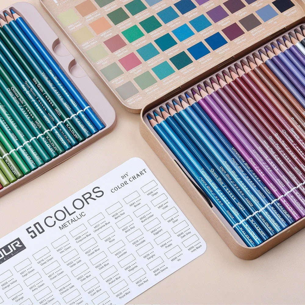 Kalour Metallic Colour Pencil 50pcs Set - Image 4