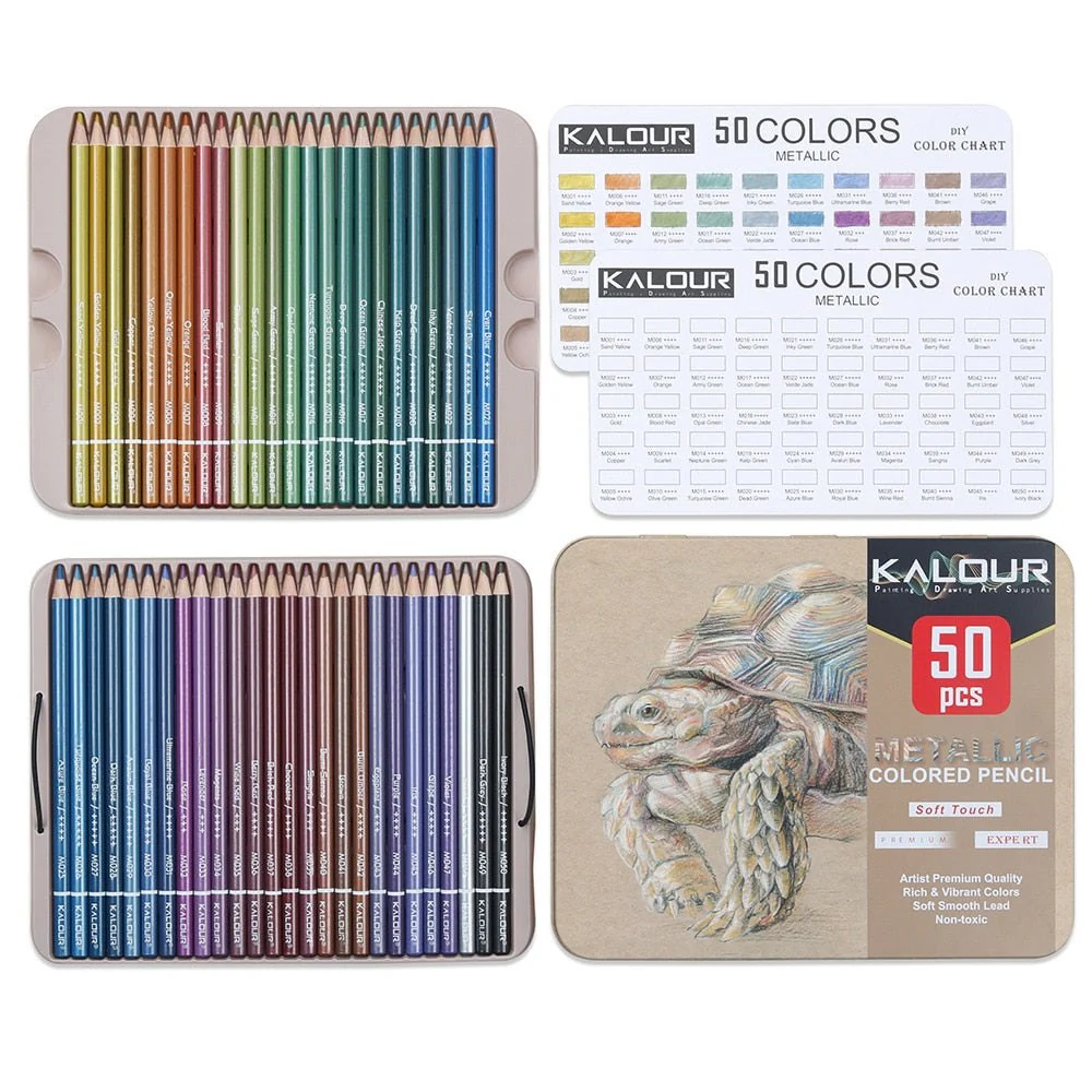 Kalour Metallic Colour Pencil 50pcs Set - Image 5