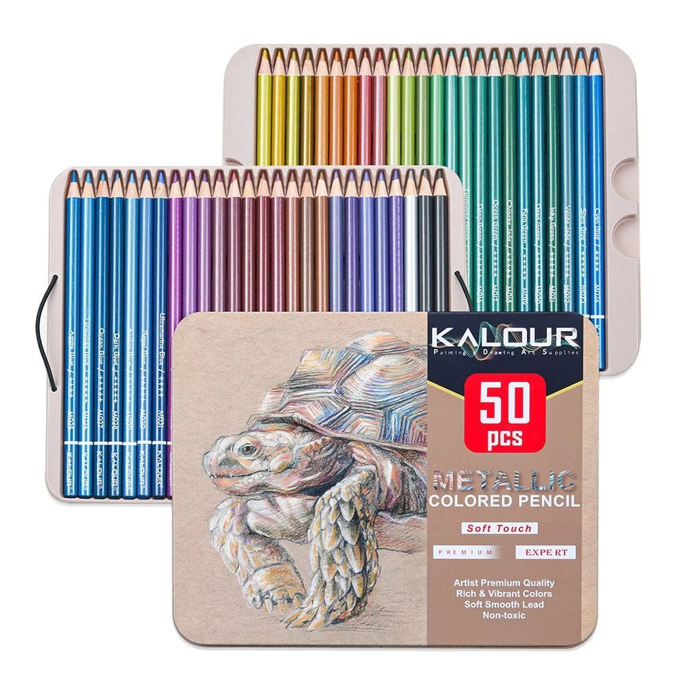 Kalour Metallic Colour Pencil 50pcs Set - Image 6