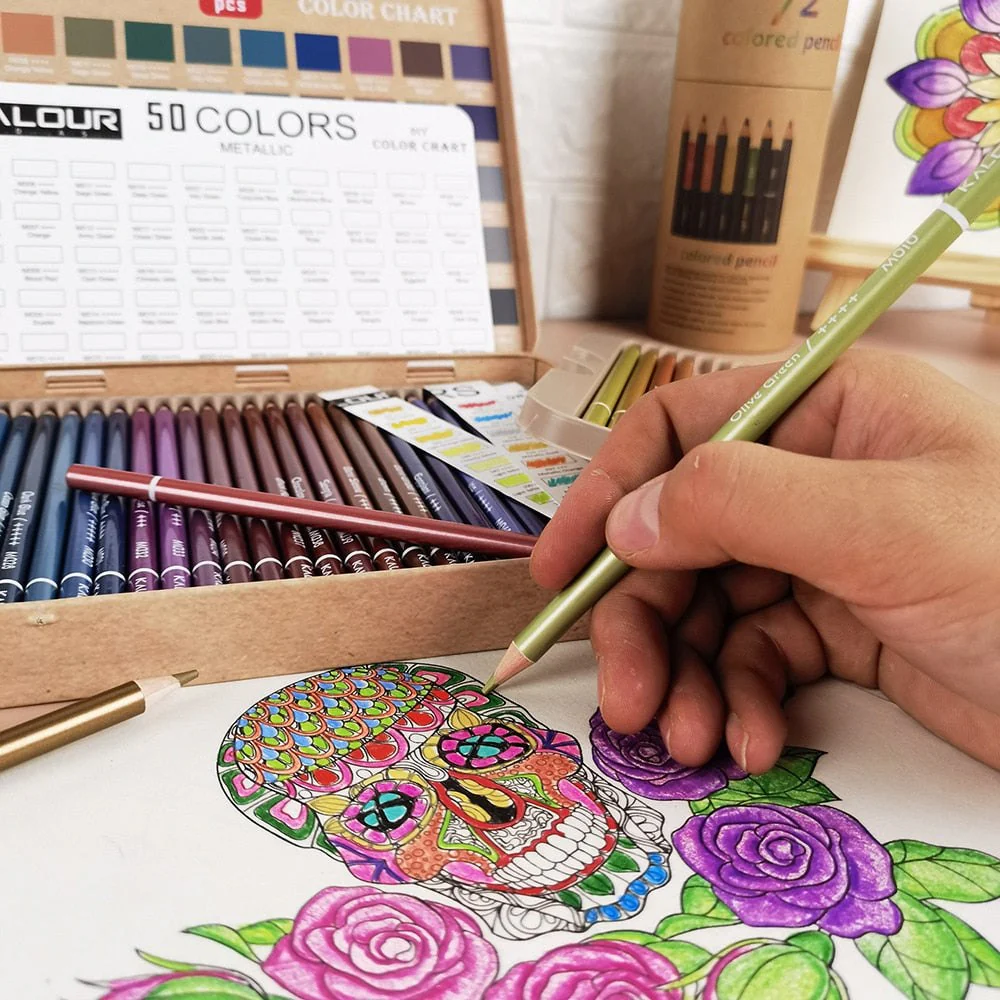 Kalour Metallic Colour Pencil 50pcs Set - Image 9