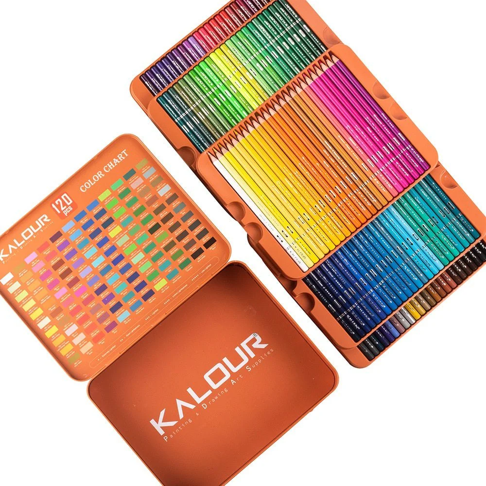 KALOUR Professional Drawing 120 Coloured Pencil Set - Image 4