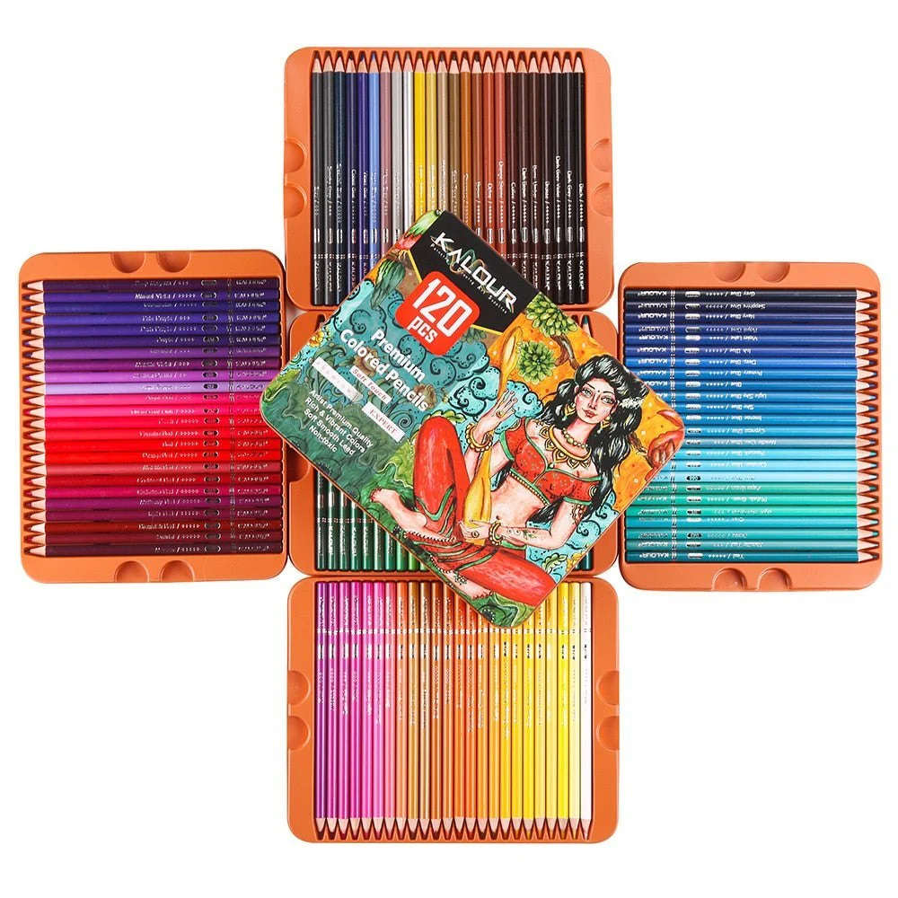 KALOUR Professional Drawing 120 Coloured Pencil Set - Image 5