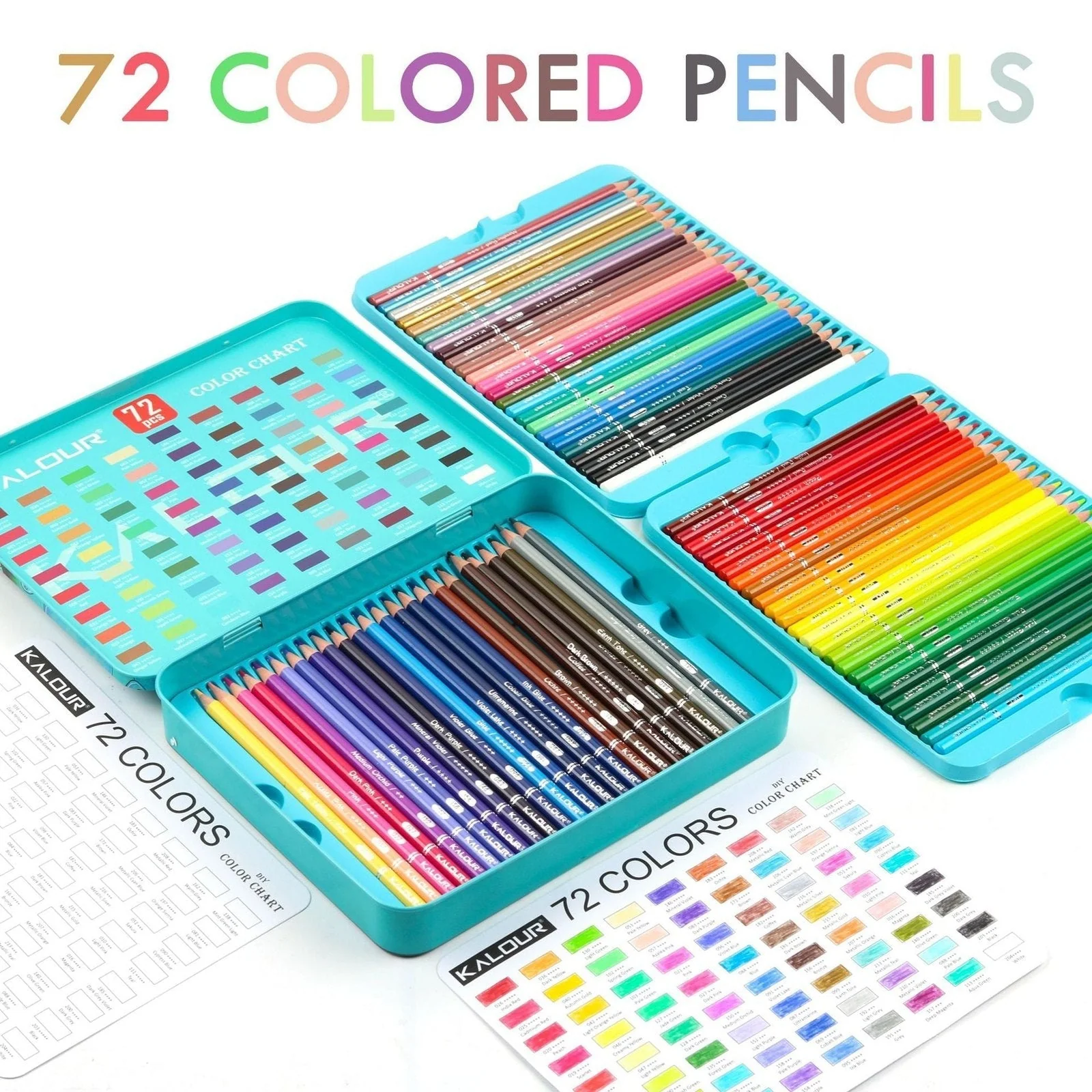 KALOUR Professional Drawing 72 Coloured Pencil Set - Image 6