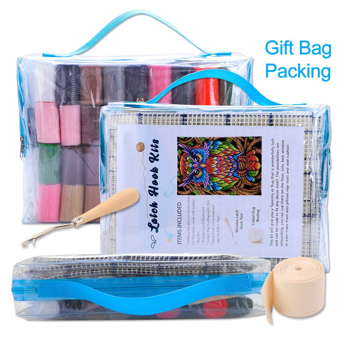 Latch Hook Kit - Rug Making Kit Christmas HO HO HO 52x38cm - Image 5