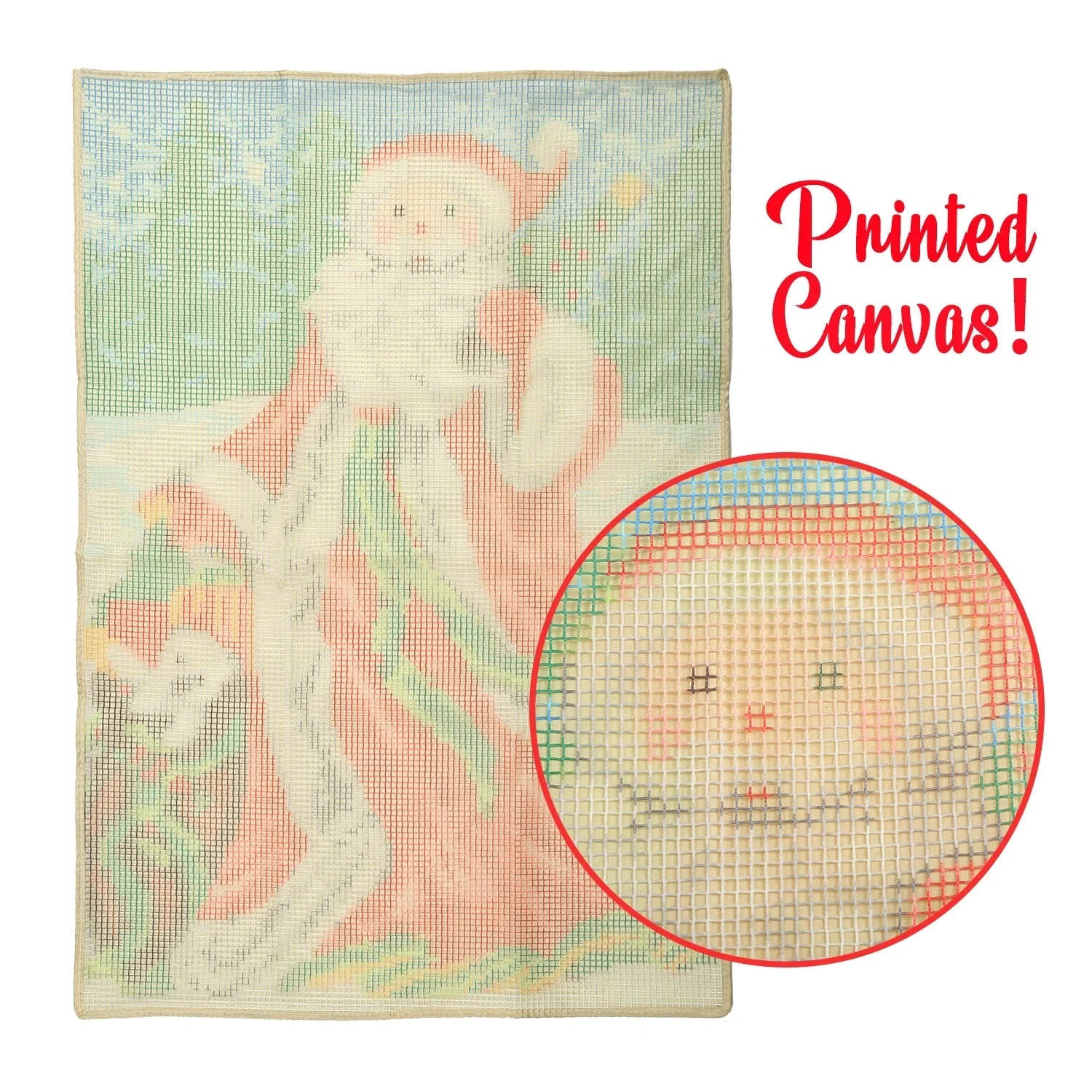 Latch Hook Kit - Rug Making Kit Starlight Santa 70x120cm - Image 3