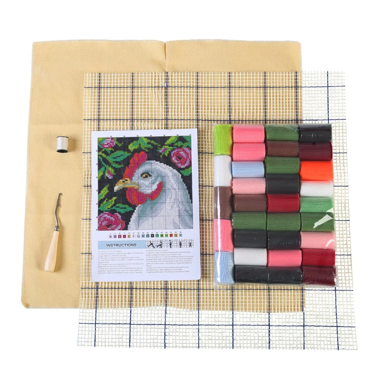 Latch Hook Pillow Making Kit - Christmas Pattern - Image 7