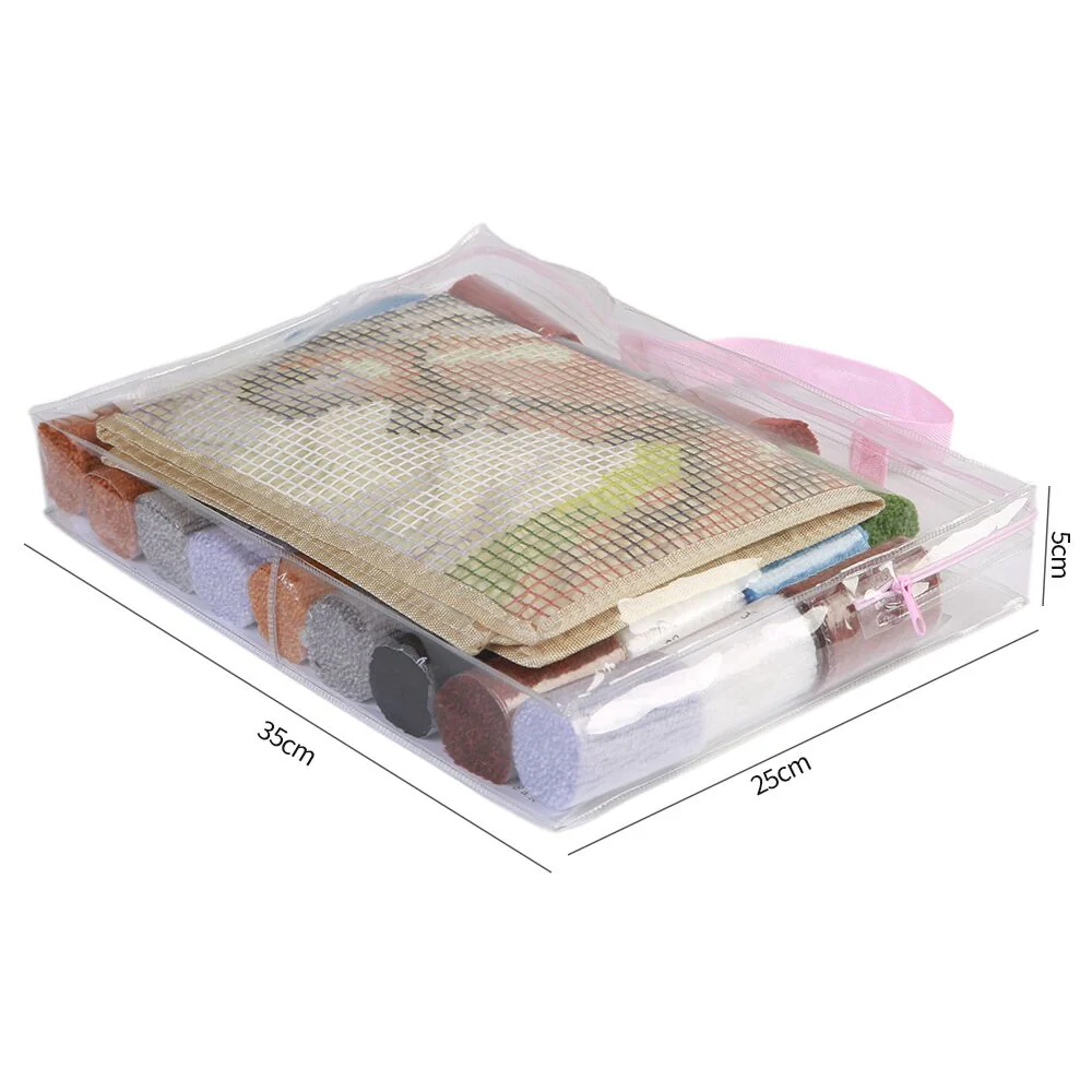 Latch Hook Pillow Making Kit - Colourful Square Grid - Image 6