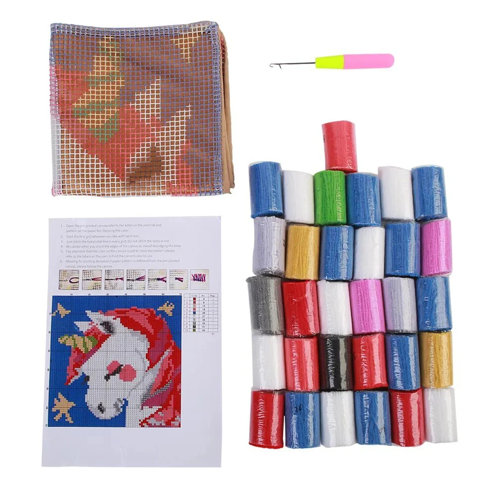 Latch Hook Pillow Making Kit - Halloween Haunted House - Image 3