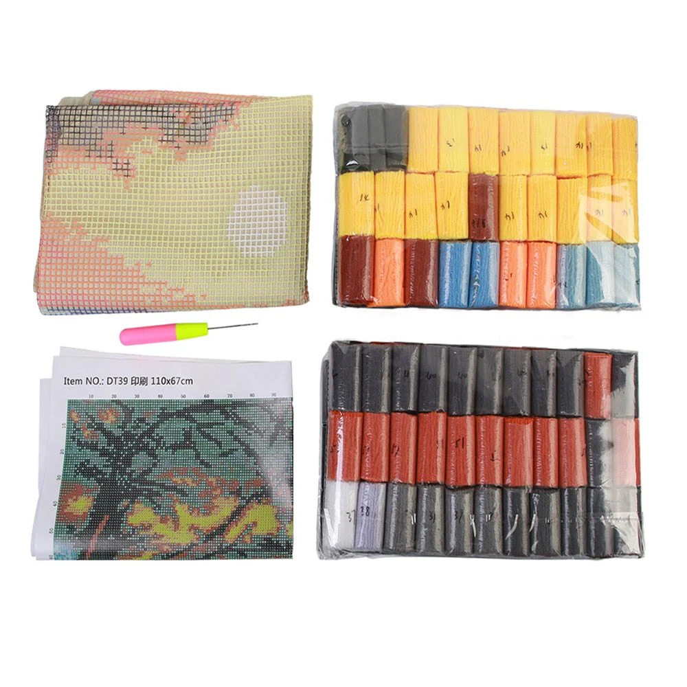 Latch Hook Rug Making Kit - Happy Easter 70x90cm - Image 4