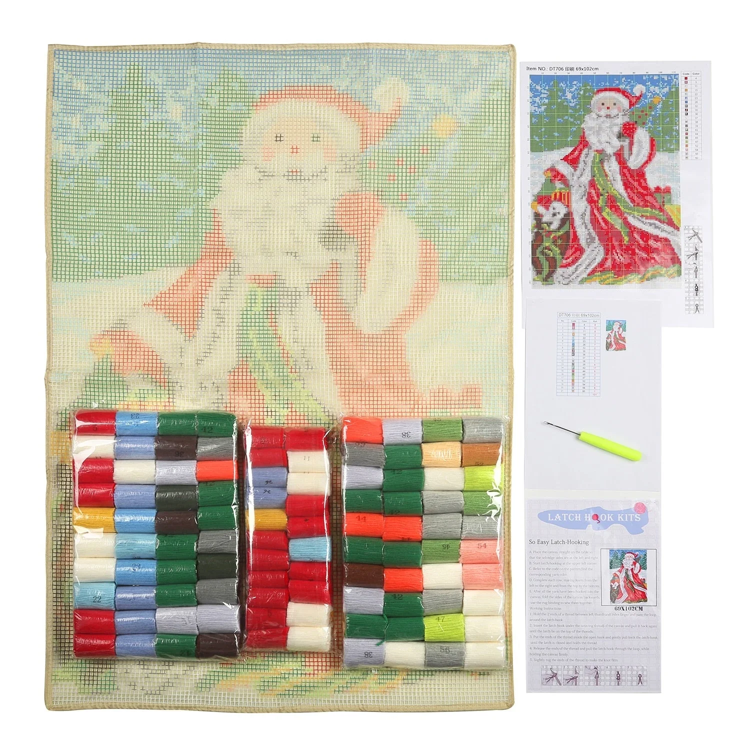 Latch Hook Rug Making Kit - Labrador Puppies 90x60cm - Image 3