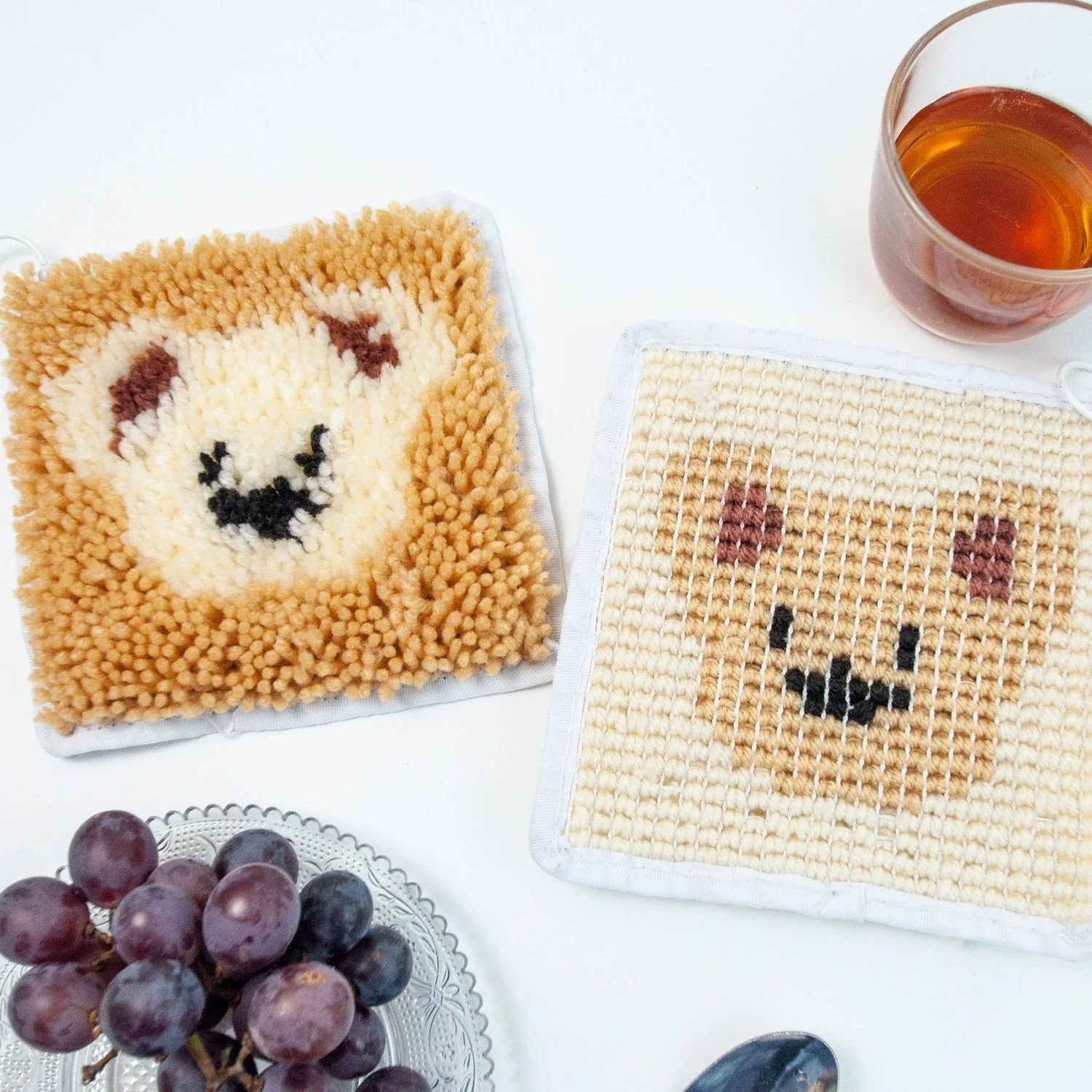 Mini Latch Hook Beginner Kits - Caramel Teddy Bears - Image 3