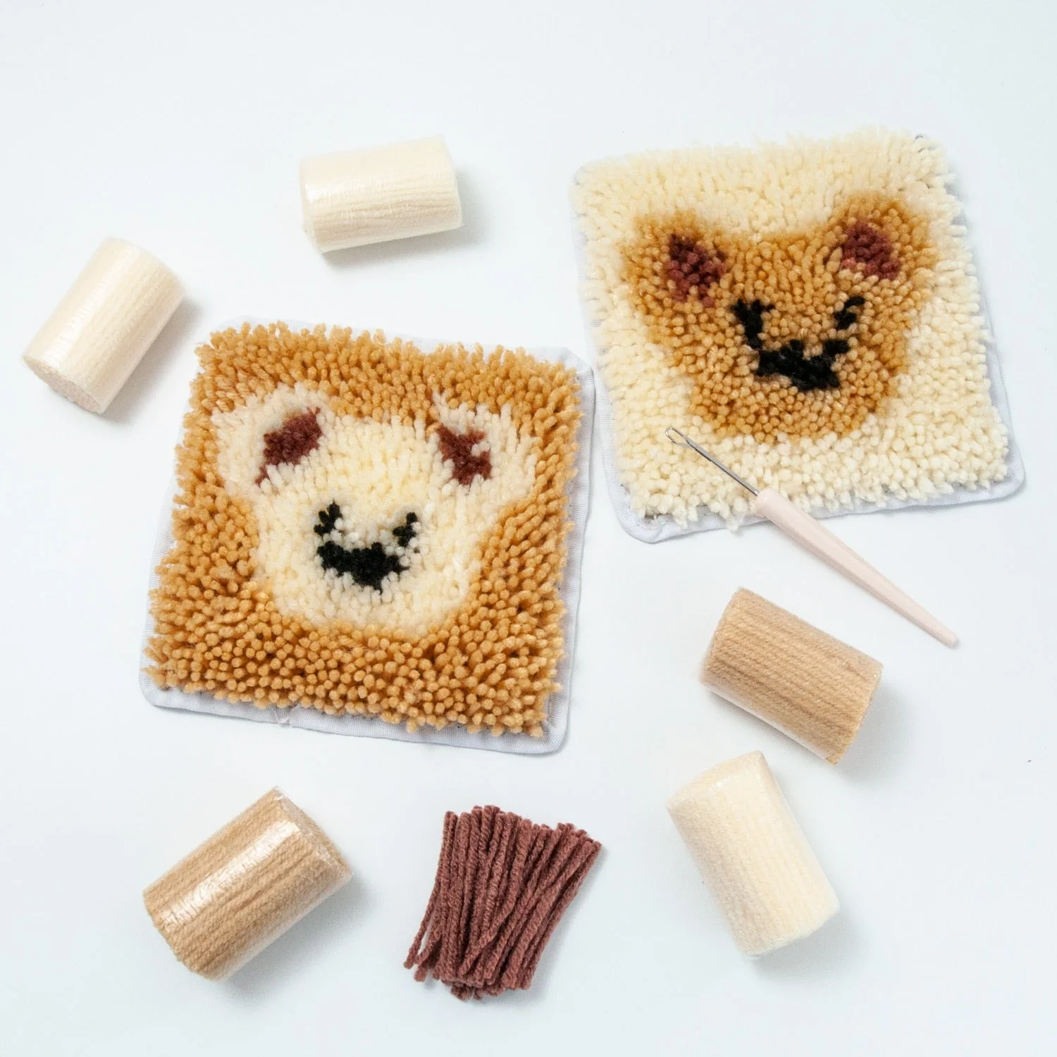 Mini Latch Hook Beginner Kits - Caramel Teddy Bears - Image 4