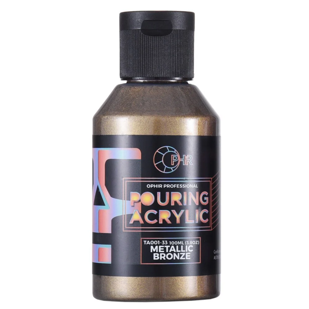 OPHIR 6 x 100ml Pre-Mixed Metallic Acrylic Pouring Paint Starter Pack - Image 3