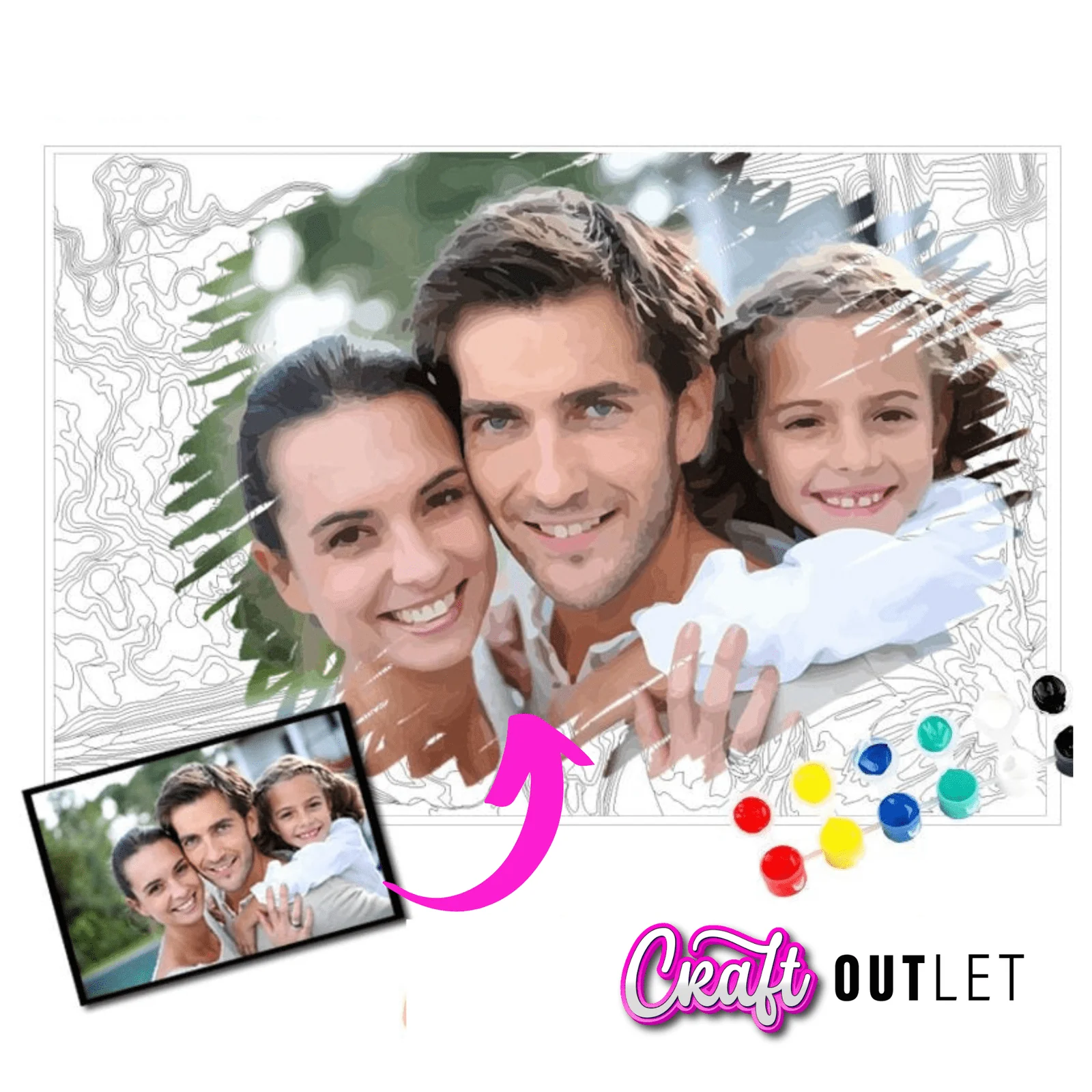 Personalised Photo DIY Paint By Numbers Kit - 36 Colours - Image 7