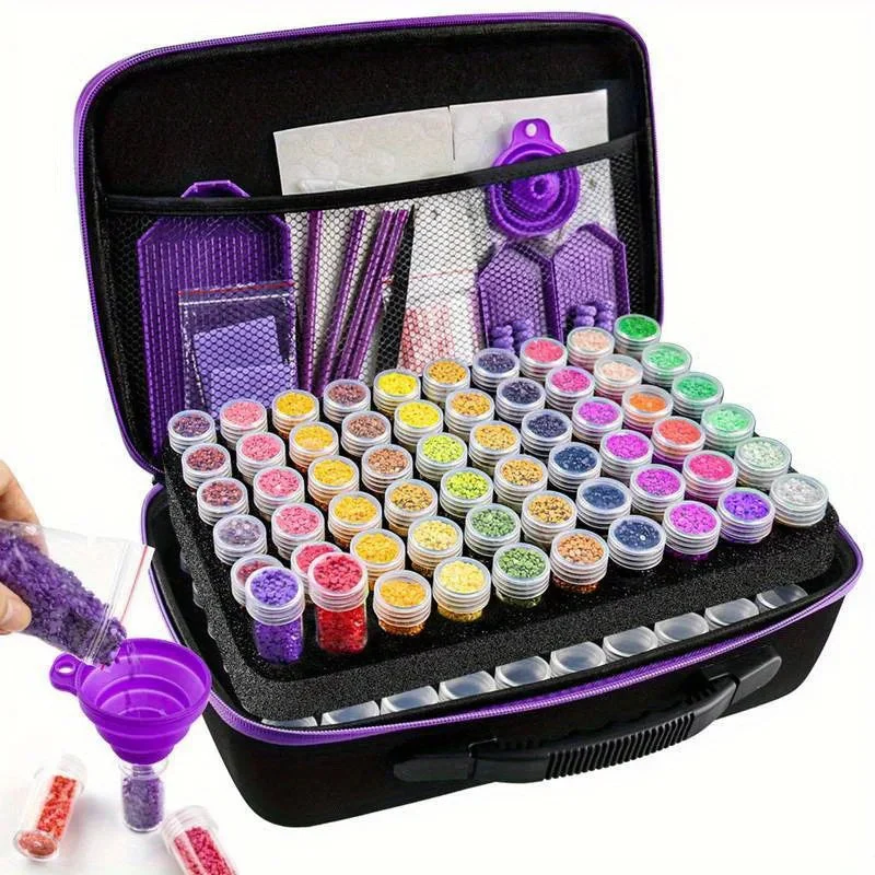 Purple Diamond Painting Accessories Tools Kits - 120pc - Image 4