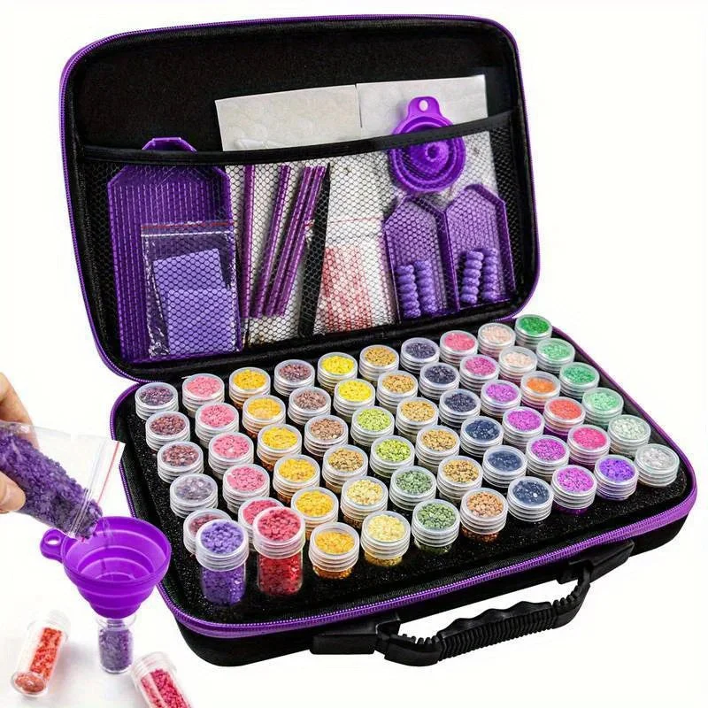 Purple Diamond Painting Accessories Tools Kits - 60pc - Image 4