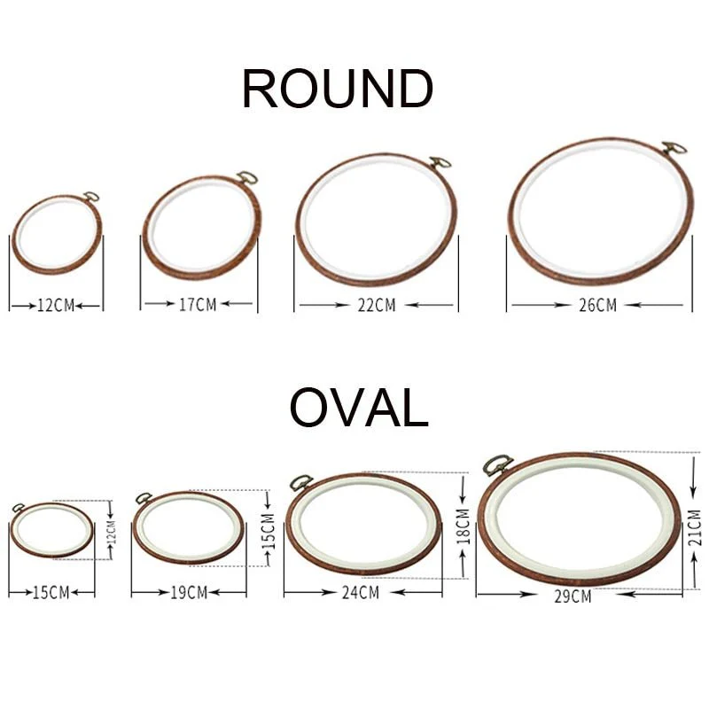 Retro Round Oval Embroidery Hoops - Image 10